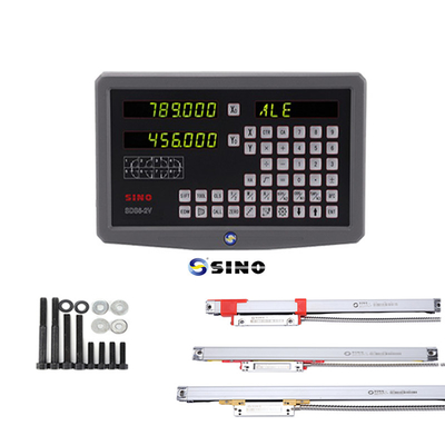 SINO SDS6-2V Digitale afleesmachine Metalen LED Digitale afleesmachine 2 Assen DRO Kits 60Hz Voor freesmachine