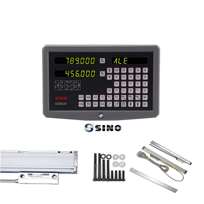 SINO SDS6-2V Digitale afleesmachine Metalen LED Digitale afleesmachine 2 Assen DRO Kits 60Hz Voor freesmachine