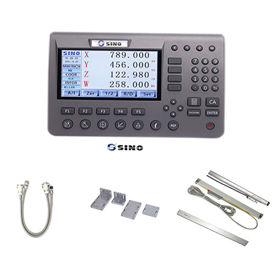 SINO SDS200 4 Axis Metalen LCD SINO Digitaal Aflees Systeem 285x195x53cm Duurzaam Met Lineaire Encoder Kit Voor Draaibank