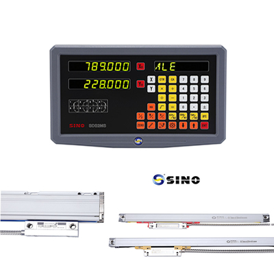2 Assen SDS2MS SINO Lathe Digitaal Afleesysteem AC 100-240V Multifunctioneel Met Lineaire Skala Voor Lathe Mill