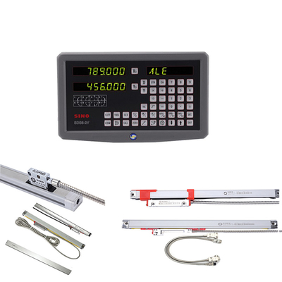 2 As Digitale aflees SINO SDS6-2V DRO Met metalen LED-kits Twee lineaire regelaars voor freesmachine